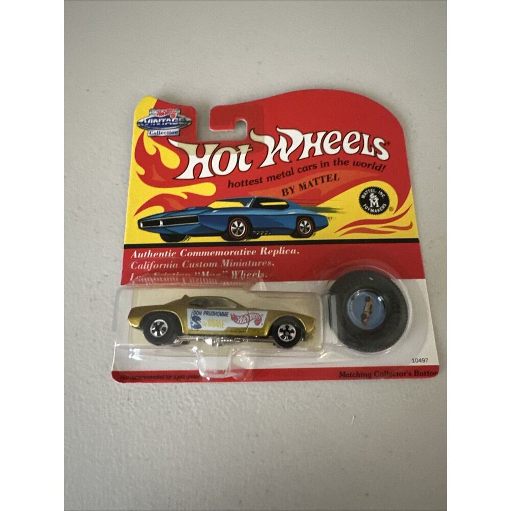 HOT WHEELS REDLINE VINTAGE COLLECTION SNAKE FUNNY CAR GOLD